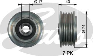 Gates OAP7159 - Puleggia cinghia, Alternatore www.autoricambit.com