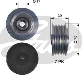 Gates OAP7119 - Puleggia cinghia, Alternatore www.autoricambit.com