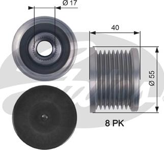 Gates OAP7137 - Puleggia cinghia, Alternatore www.autoricambit.com