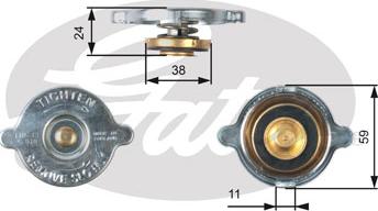 Gates RC119 - Tappo, radiatore www.autoricambit.com