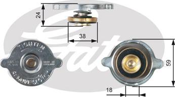 Gates RC115 - Tappo, radiatore www.autoricambit.com