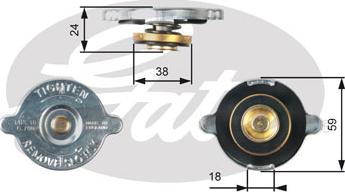 Gates RC111 - Tappo, radiatore www.autoricambit.com