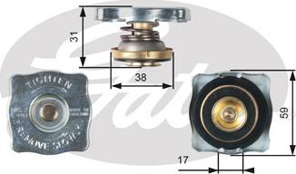 Gates RC130 - Tappo, radiatore www.autoricambit.com