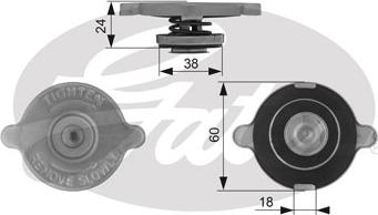 Gates RC131 - Tappo, radiatore www.autoricambit.com