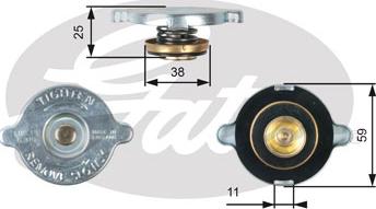 Gates RC122 - Tappo, radiatore www.autoricambit.com