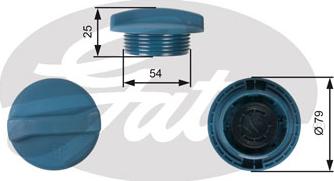 Gates RC205 - Tappo, serbatoio refrigerante www.autoricambit.com