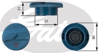 Gates RC234 - Tappo, serbatoio refrigerante www.autoricambit.com