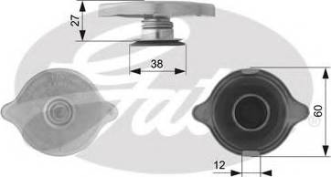 Gates RC225 - Tappo, radiatore www.autoricambit.com