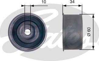 Gates T41087 - Rullo tenditore, Cinghia dentata www.autoricambit.com