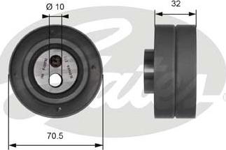 Gates T41141 - Rullo tenditore, Cinghia dentata www.autoricambit.com