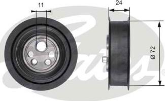 Gates T41102 - Rullo tenditore, Cinghia dentata www.autoricambit.com