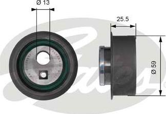 Gates T41136 - Rullo tenditore, Cinghia dentata www.autoricambit.com