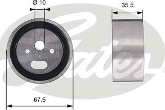 Gates T41128 - Rullo tenditore, Cinghia dentata www.autoricambit.com