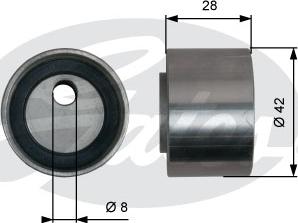 Gates T41305 - Rullo tenditore, Cinghia dentata www.autoricambit.com