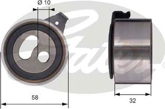 Gates T41296 - Rullo tenditore, Cinghia dentata www.autoricambit.com