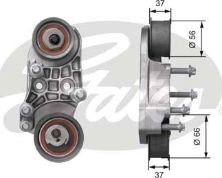 Gates T41221 - Rullo tenditore, Cinghia dentata www.autoricambit.com