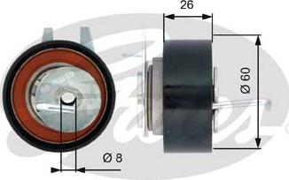 Gates T43199 - Rullo tenditore, Cinghia dentata www.autoricambit.com