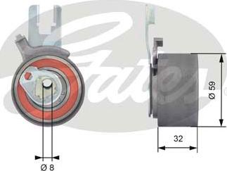 Gates T43165 - Rullo tenditore, Cinghia dentata www.autoricambit.com