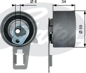 Gates T43180 - Rullo tenditore, Cinghia dentata www.autoricambit.com