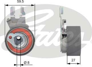 Gates T43173 - Rullo tenditore, Cinghia dentata www.autoricambit.com