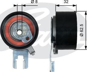 Gates T43233 - Rullo tenditore, Cinghia dentata www.autoricambit.com