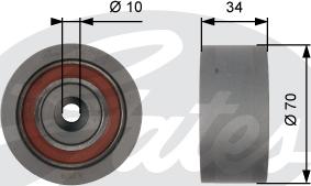 Gates T42159 - Galoppino/Guidacinghia, Cinghia dentata www.autoricambit.com