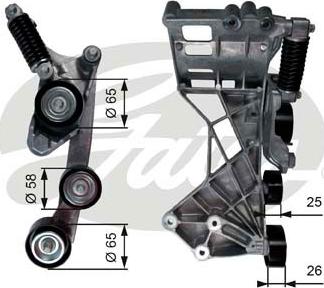 Gates T39136 - Tendicinghia, Cinghia Poly-V www.autoricambit.com