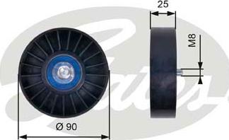 Gates T36033 - Galoppino/Guidacinghia, Cinghia Poly-V www.autoricambit.com