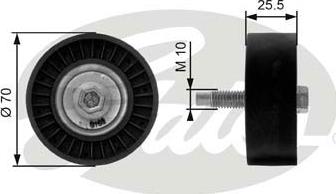 Gates T36199 - Galoppino/Guidacinghia, Cinghia Poly-V www.autoricambit.com