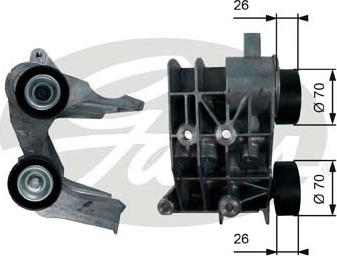 Gates T36107 - Galoppino/Guidacinghia, Cinghia Poly-V www.autoricambit.com