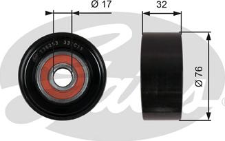 Gates T36253 - Galoppino/Guidacinghia, Cinghia Poly-V www.autoricambit.com