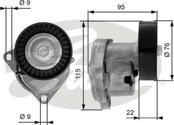 Gates T38448 - Tendicinghia, Cinghia Poly-V www.autoricambit.com