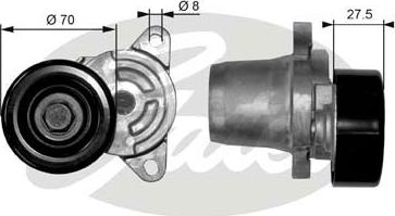 Gates T38454 - Tendicinghia, Cinghia Poly-V www.autoricambit.com