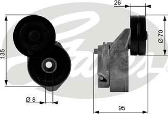 Gates T38430 - Tendicinghia, Cinghia Poly-V www.autoricambit.com