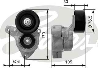 Gates T38421 - Tendicinghia, Cinghia Poly-V www.autoricambit.com