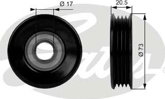 Gates T38030 - Galoppino/Guidacinghia, Cinghia Poly-V www.autoricambit.com