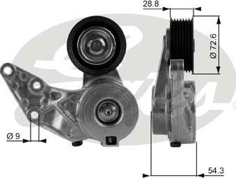 Gates T38208 - Tendicinghia, Cinghia Poly-V www.autoricambit.com