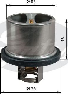 Gates TH52386G1 - Termostato, Refrigerante www.autoricambit.com