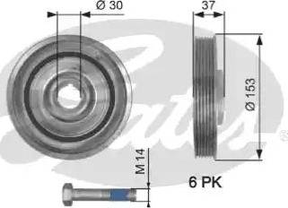 Gates TVD1090A - Puleggia cinghia, Albero a gomiti www.autoricambit.com