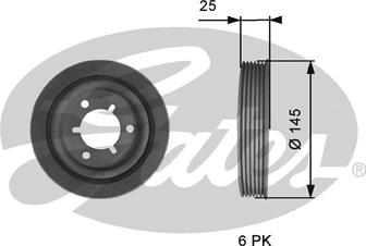 Gates TVD1056 - Puleggia cinghia, Albero a gomiti www.autoricambit.com