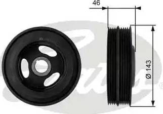 Gates TVD1018 - Puleggia cinghia, Albero a gomiti www.autoricambit.com