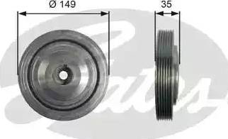 Gates TVD1103 - Puleggia cinghia, Albero a gomiti www.autoricambit.com