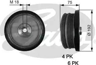 Gates TVD1122 - Puleggia cinghia, Albero a gomiti www.autoricambit.com