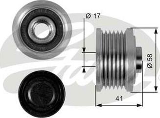 GATES-AU OAP7052 - Puleggia cinghia, Alternatore www.autoricambit.com