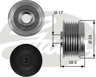 GATES-AU OAP7063 - Puleggia cinghia, Alternatore www.autoricambit.com