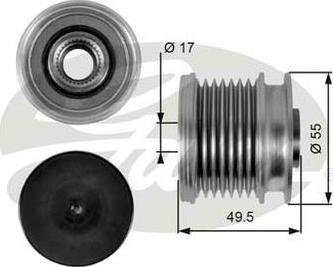 GATES-AU OAP7086 - Puleggia cinghia, Alternatore www.autoricambit.com