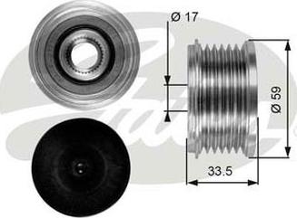 GATES-AU OAP7080 - Puleggia cinghia, Alternatore www.autoricambit.com