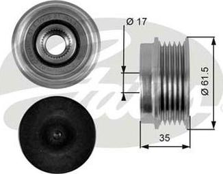 GATES-AU OAP7033 - Puleggia cinghia, Alternatore www.autoricambit.com