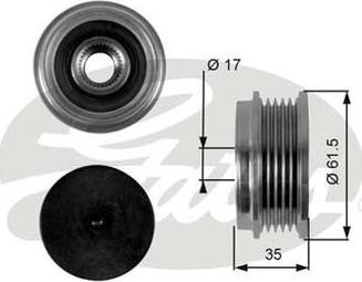 GATES-AU OAP7076 - Puleggia cinghia, Alternatore www.autoricambit.com