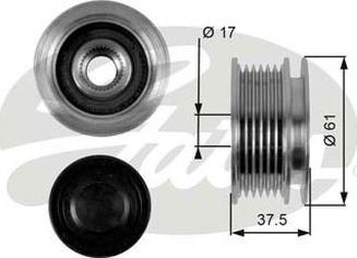 GATES-AU OAP7072 - Puleggia cinghia, Alternatore www.autoricambit.com